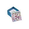 Tyrkysová krabička s květinovým motivem - velká