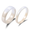 Keramický dvoubarevný prsten - žlutá a bílá - 3 mm