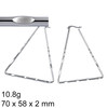 ŠPERKYLA.CZ • Náušnice - 3NE58451 - Kruhy - 70 x 58 x 2 mm - 10.8g