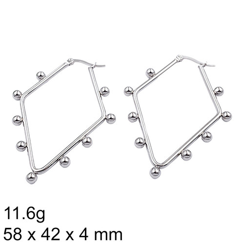 ŠPERKYLA.CZ • Náušnice - 3NE60820 - Kruhy - 58 x 42 x 4 mm - 11.6g