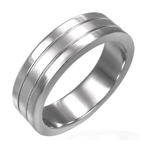 Ocelový prsten - ZRO029BA