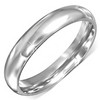 Lesklý zaoblený ocelový prsten