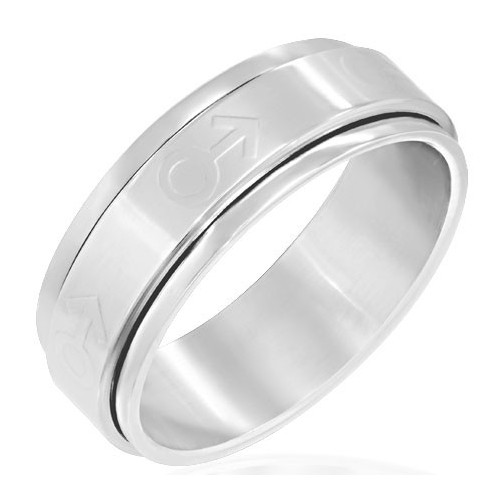 Ocelový prsten - PFX252BA - Velikost 61 (10)